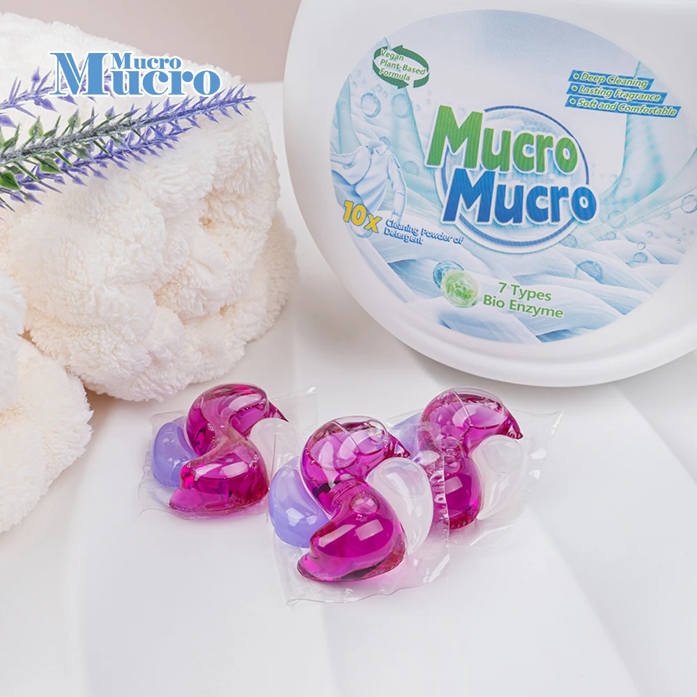 Anhydrous Enzyme 99% Deep Stain Removal Sterilization and Disinfection Laundry Detergent Pods