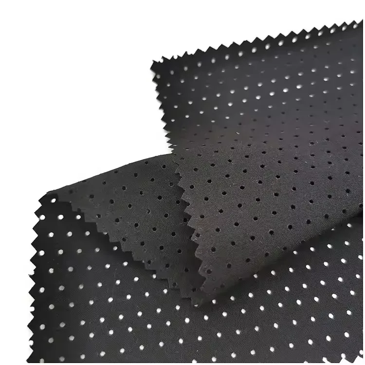 Tear Resistant 320T 300T Polyester Pongee Perforated Punch Hole Fabric for Shorts Jackets