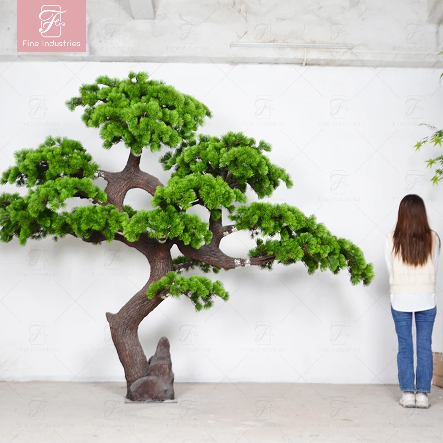 Large Indoor Simulation Podocarpus Plant Ornamental Trees Plant Artificial Pine Trees