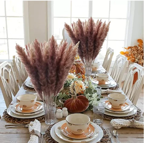 2022 dried flowers natural flowers 30pcs 45 cm pampas grass flora boho wedding supplies