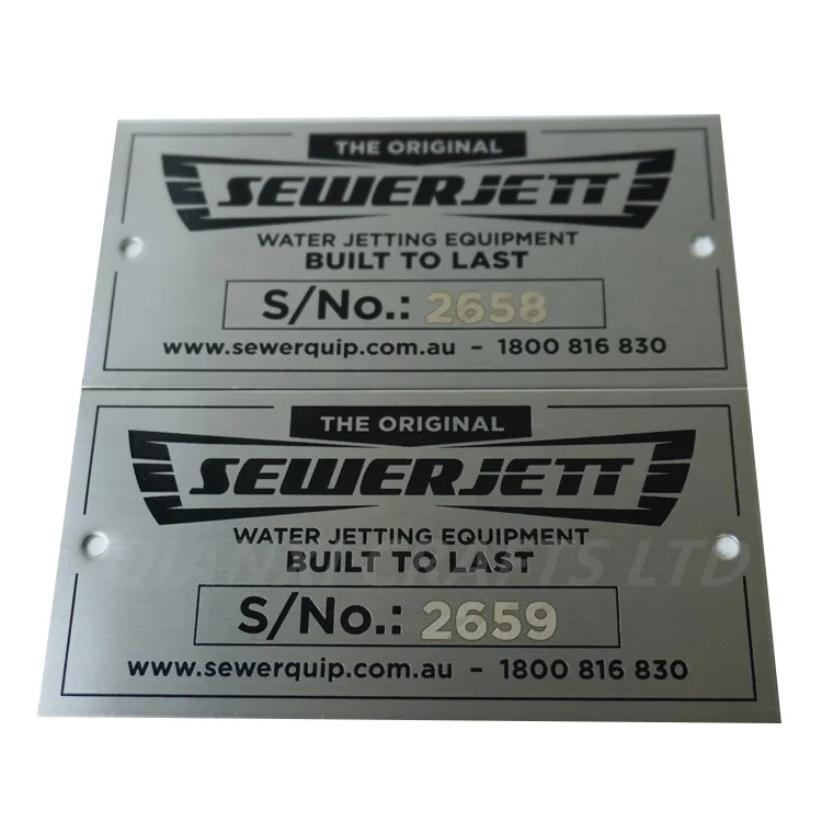 Etched metal plaques ss engraved nameplate stainless steel logo name plates