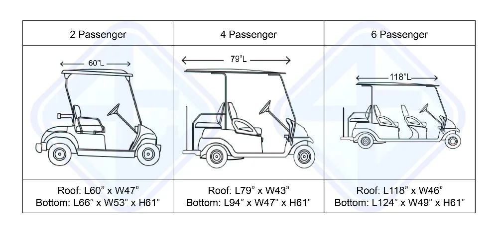 New products Outdoor Water protection golf cart rain cover for Golf Cart Enclosure Cover