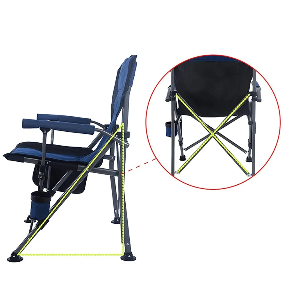 Outdoor Freestyle Rocker Portable Rocking folding oxford Outdoor Camping Chair