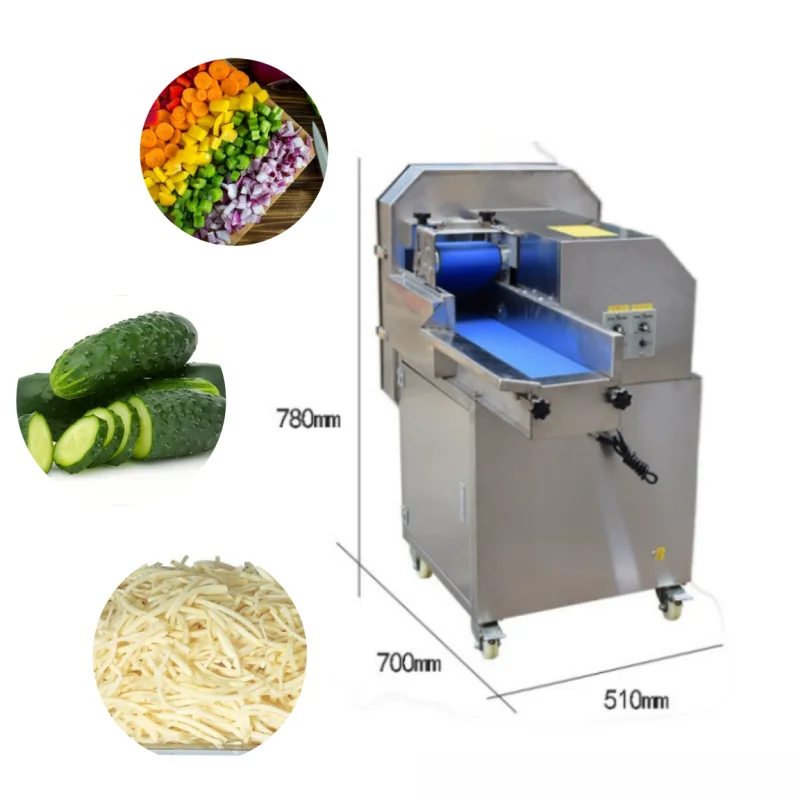 vegetable fruit cube cutter onion, ginger and garlic filling Easy to operate vegetable cutter in industrial cubes