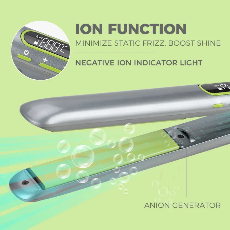 Custom Logo Irons Professional Avocado Essence layer Hair Straightener Wholesale Private Label Flat Iron