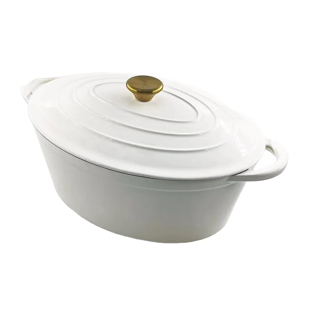 Amazon fashion Hot Sale Cast Iron Cookware 22-28cm Red Dutch Oven Set For Cooking