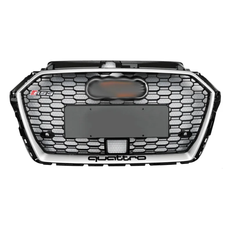 Front Bumper Grille Hood Grill For Audi A3 2017 2018 2019 Facelift Audi RS3 Racing Grille with ACC Hole