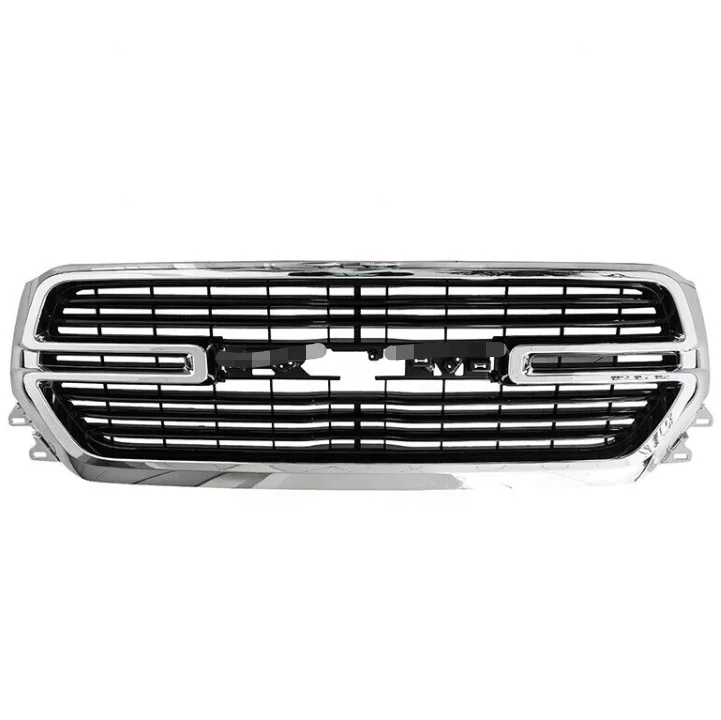 For 2019 2020 2021 2022 Mesh Grills Matte Black Gray ABS Bumper Front Grille For dodge ram 1500 Accessories