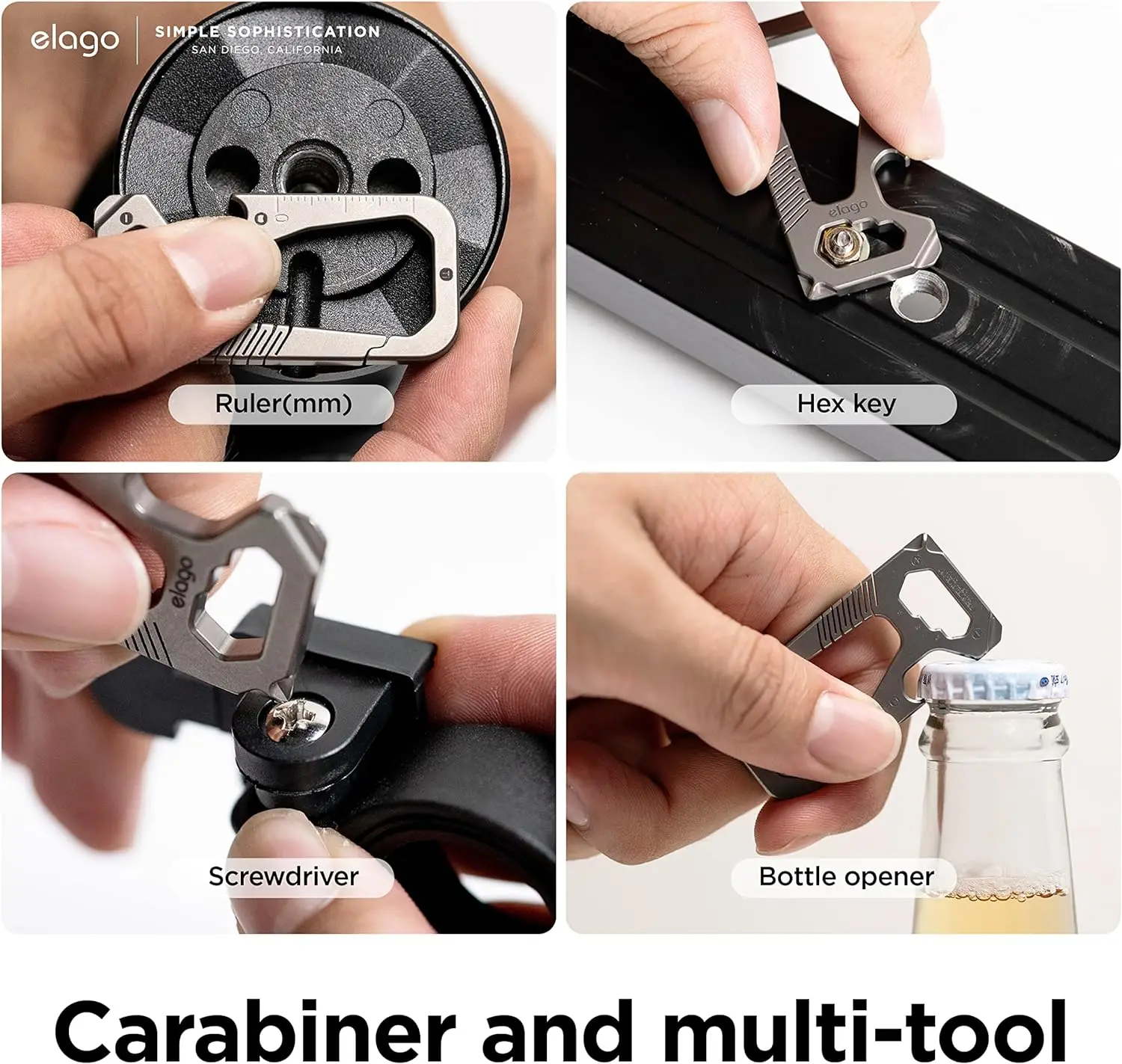 newest design titanium alloy multi function keychain