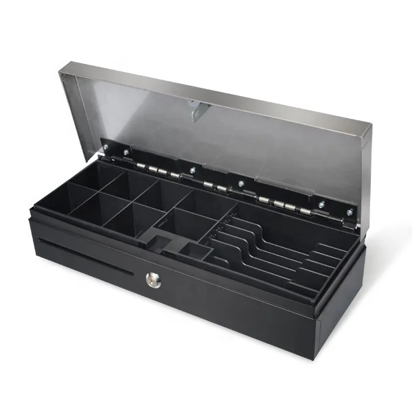 High class flip top RJ11 electronic money strong security retail cash drawers lock box for shop