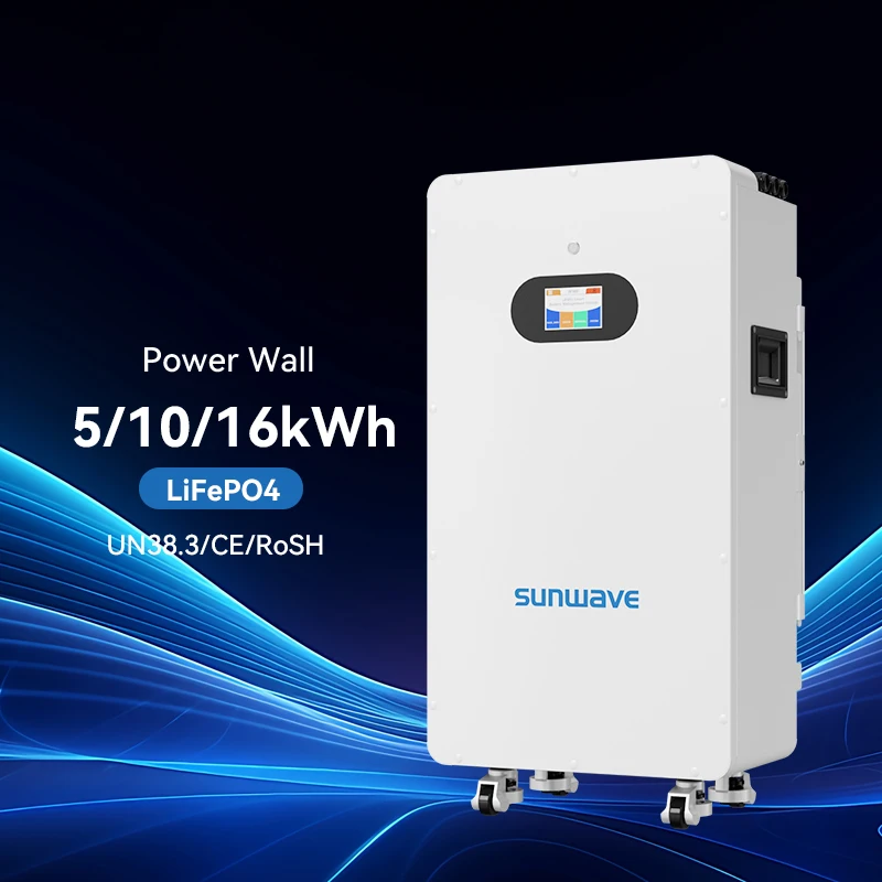 Sunwave Oem Odm Wall Mount Lithium Battery 51.2v 10.55kwh 16.08kwh With Wifi For Solar Panels