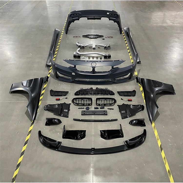 Hot selling car accessories China body kit for BMW 3 series F30/F35 M3 style car front bumper rear bumper side skirt