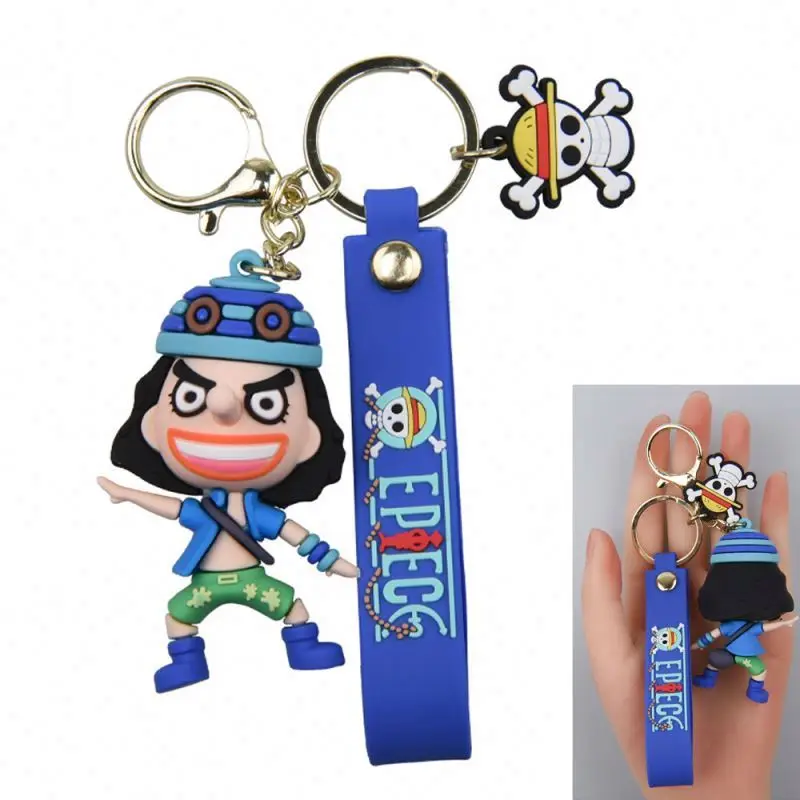 Custom 2D/3D anime soft pvc keychain Make Rubber sport Key Chain Your Logo keyring with chain