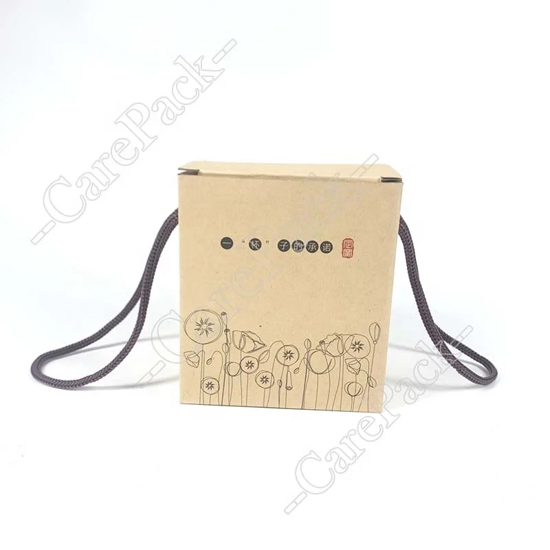 Custom Printing Standard Tuck End Corrugated Cup Surveillance Wine Box Suitcase Gift Packaging Box with Holder