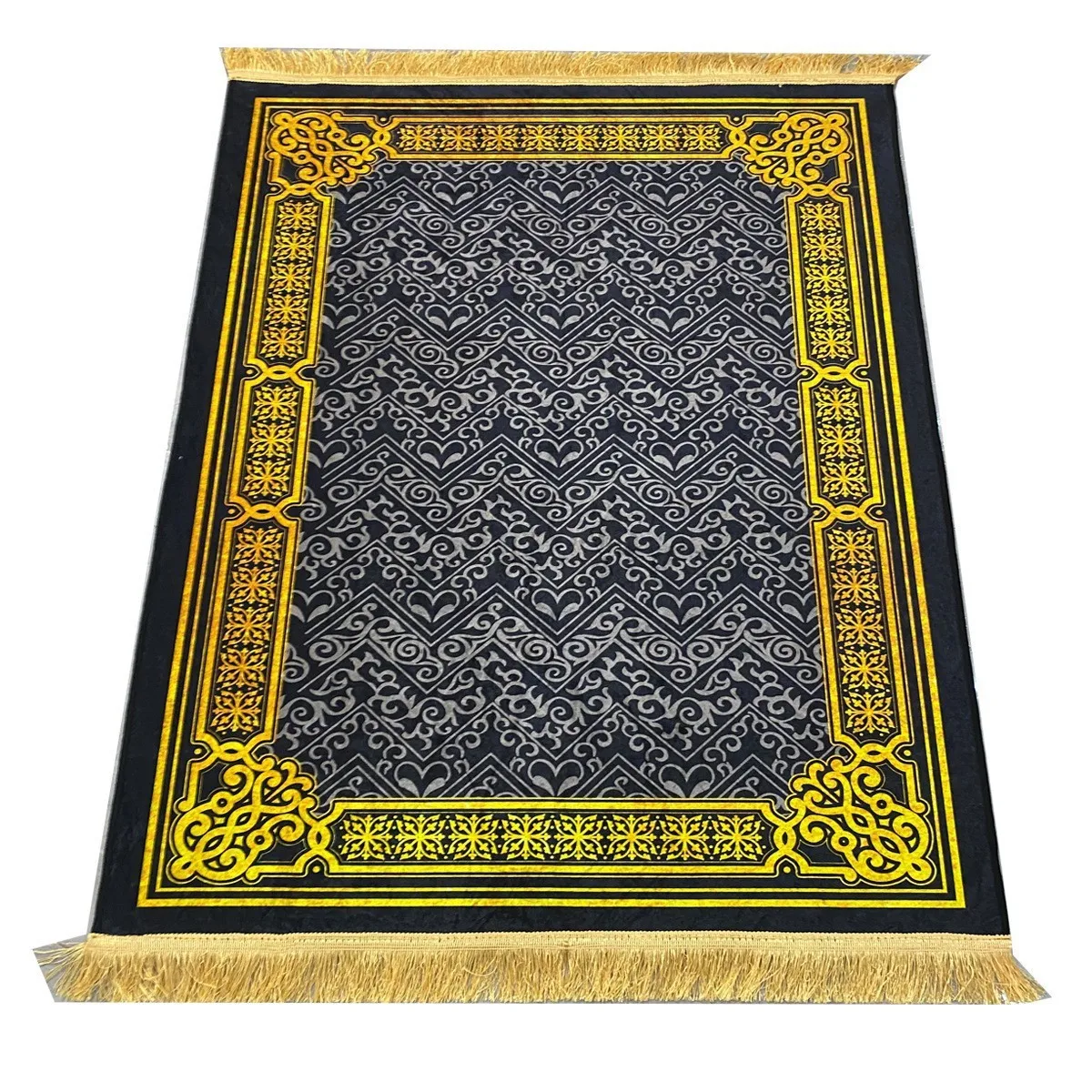 Wholesale Premium Ramadan Thick Madinah Muslim Travel  Face Kids Children Polyester Prayer Rug Mat Gift Set