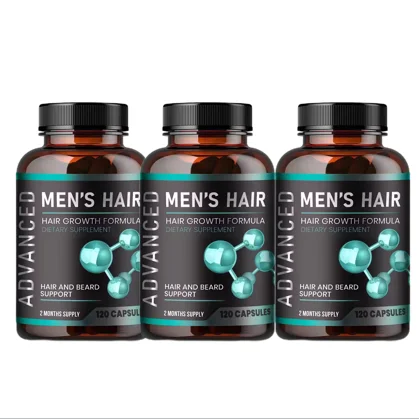 Factory custom pills capsules for male hair growth prevent hair loss capsules supplement hair biotin capsules