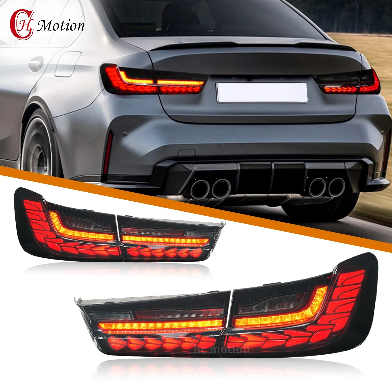 HCmotion Factory 3 Series LED Tail Light Sedan M340i 330e 330i M 325Li G80 M3 G28 2019 2020 2021 OLED Rear Lamps For BMW G20