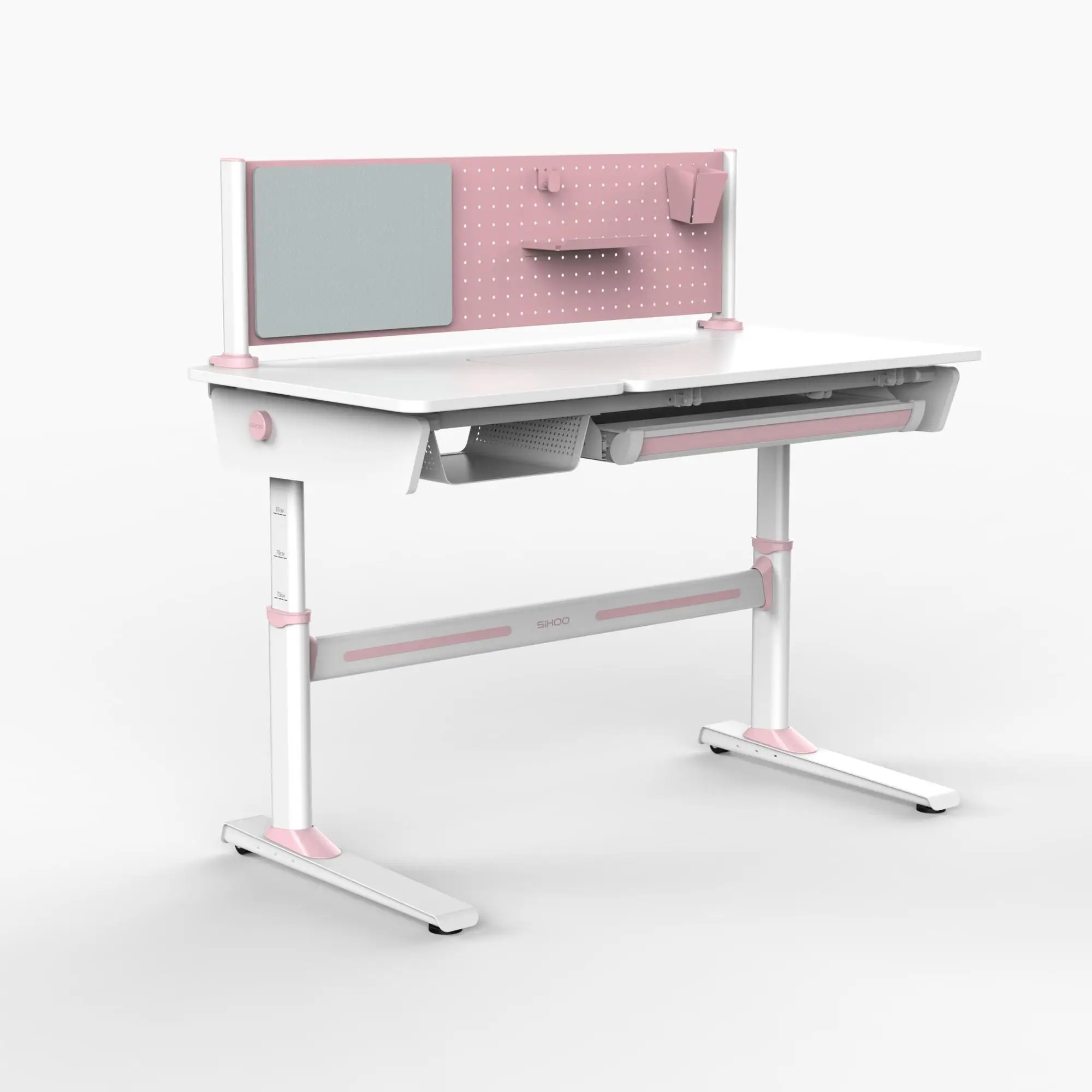 China Multifunctional surface height adjustable kids homework table study table and chair for children