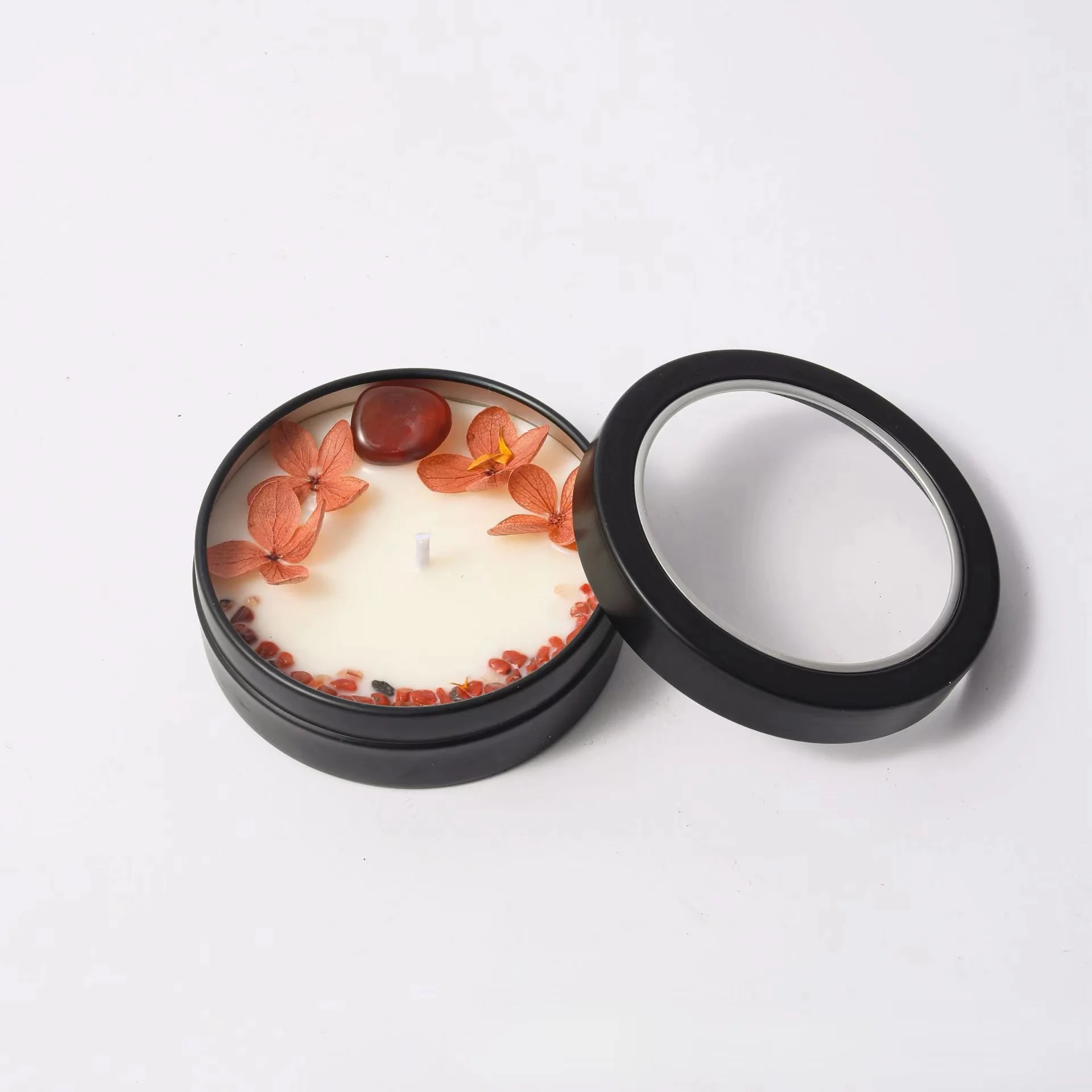 See-Through Tin Jar Wedding Favor Gift Box Tea Light Spiritual Aromatherapy Different Colors Scented Wholesale Candles