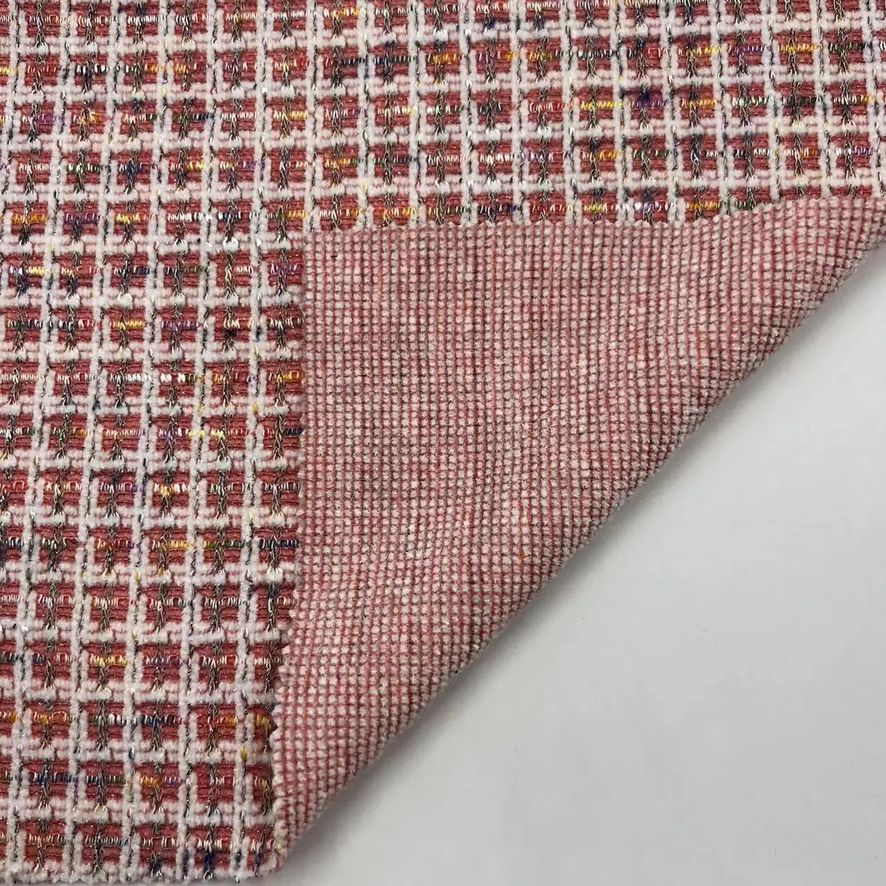 High quality knitted breathable 310gsm jacquard 91%polyester 8%rayon 1%spandex fabrics for shirt