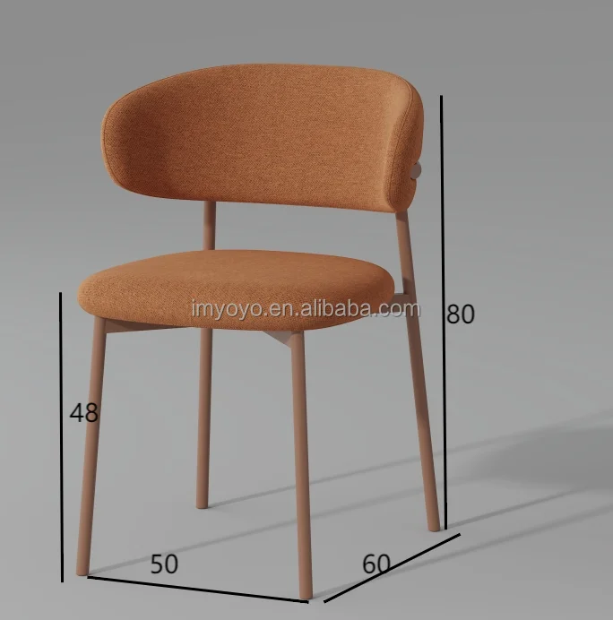 Factory Sale Modern Simple Fabric Chair With Metal Frame Beautiful Design Living Room Dining Chair