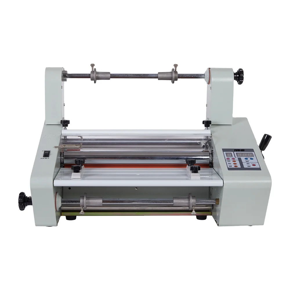 Pingda 0.36-2m/min infrared heating double side laminating a2 hot roll laminator with pressure handle