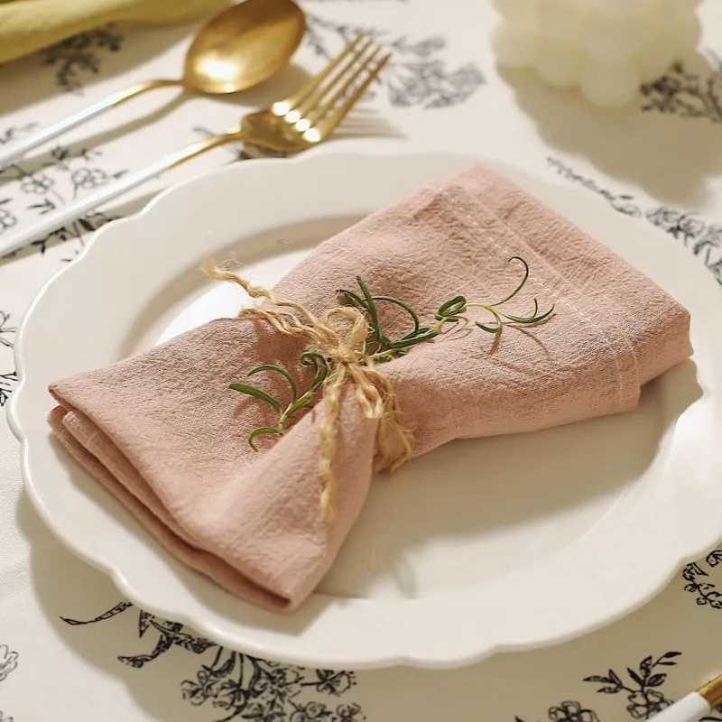 Serviettes De Table Pour Mariage Coton Fabric Table Napkin Cotton Napkins Wholesale Wedding Cloth Linen Napkins For Wedding