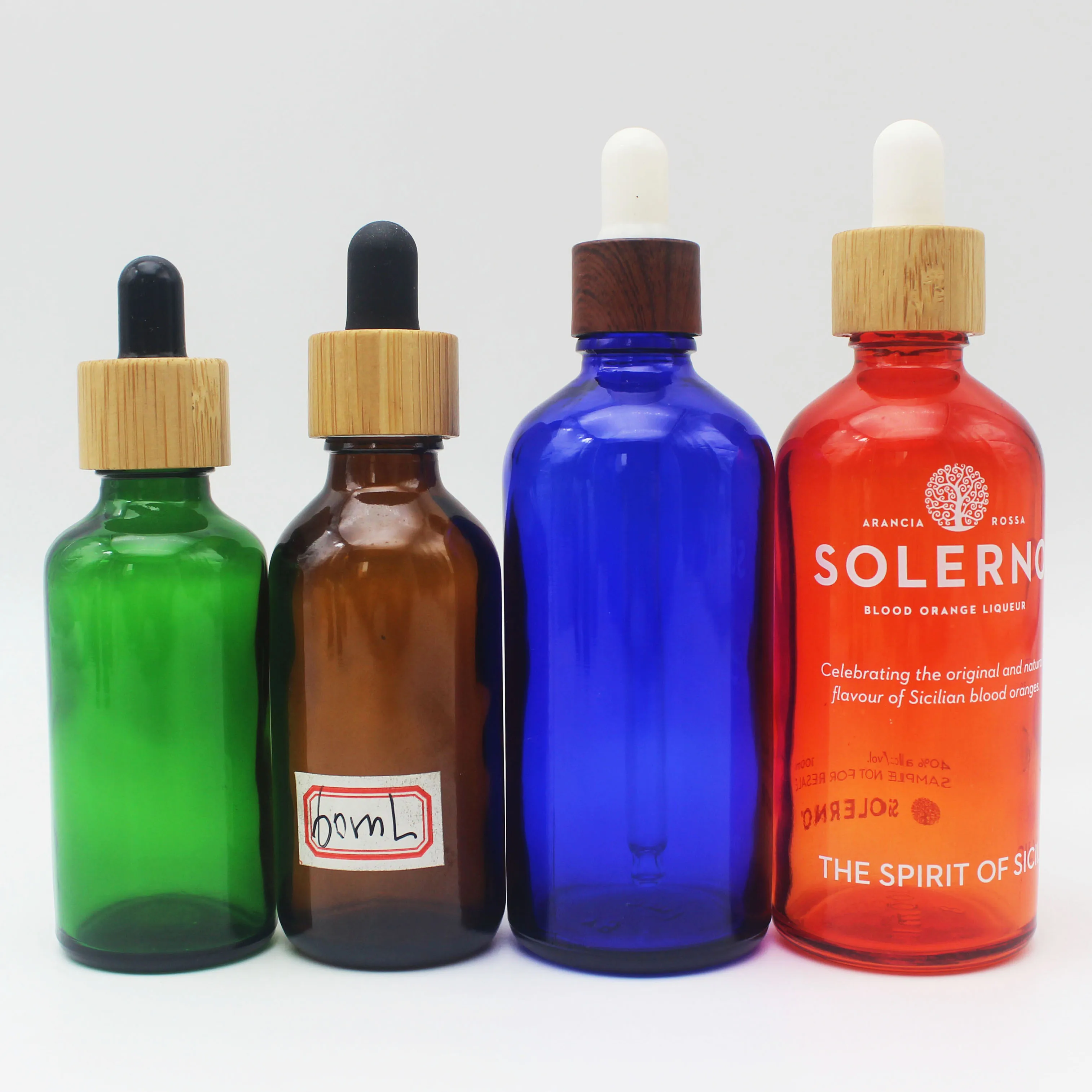 15ml 30ml 50ml 100ml bamboo lotion bottle with lid glass cosmetic bottle empty dropper container wholesale BBD-045Z