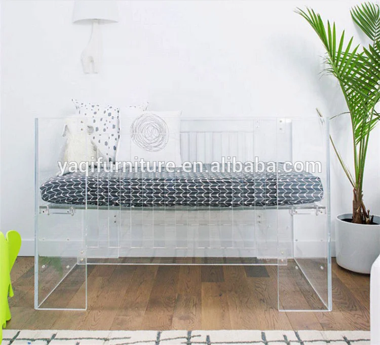 Акриловая детская кроватка, акриловая кровать, прозрачная и современная детская мебель lucite, ПММА кровать