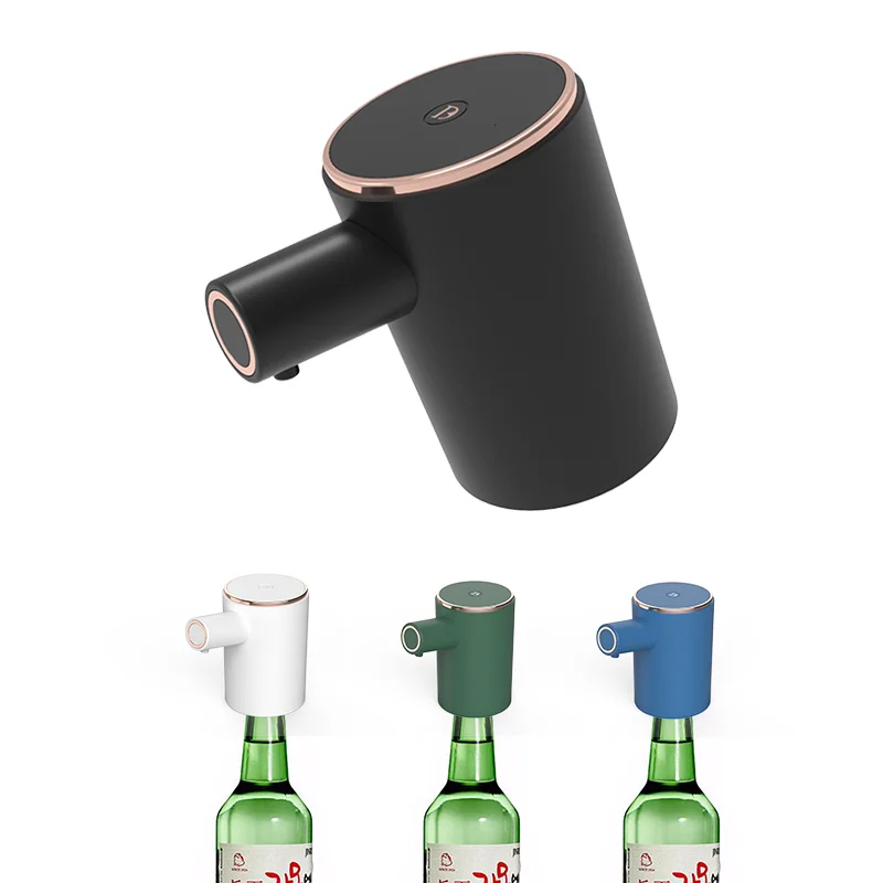 In stock Factory plastic rechargeable alcohol smart auto electric wine bottle pump automatic whiskey shot liquor wine dispenser