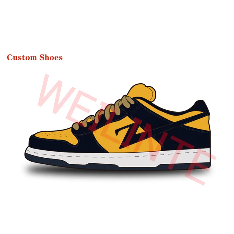 
Skateboard Customized Board Shoes Men Basketball High Quality Leather Sneakers SB High 