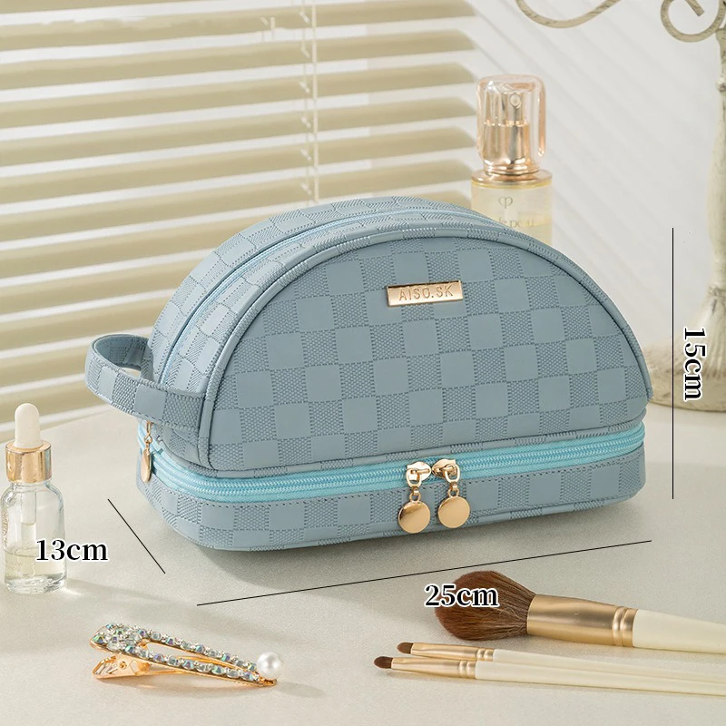 OEM Travel Cosmetic Bags PU Leather Waterproof Make up Brush Storage Case Luxury Toiletry Organizer Bags Makeup Bags for Women
