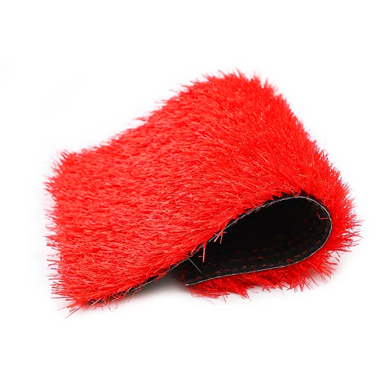 Colorful soft blue yellow white purple red pink artificial turf grass