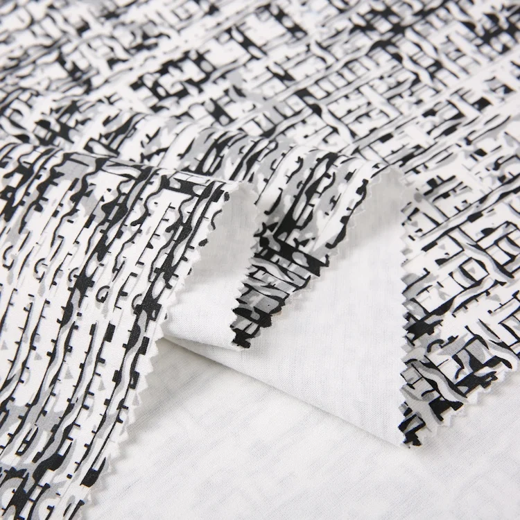 printing abstract 40s TR ponte di roma knit stretch fabric by yard