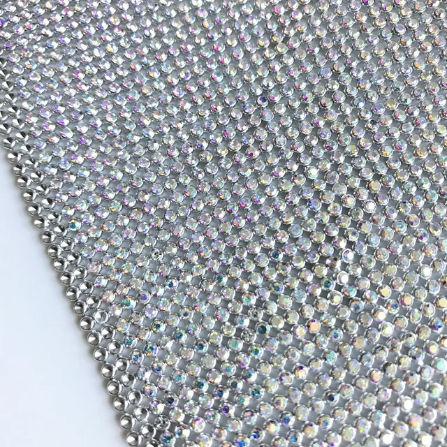 TOP QUALITY 2mm Crystal Fabric Sheet For Dress