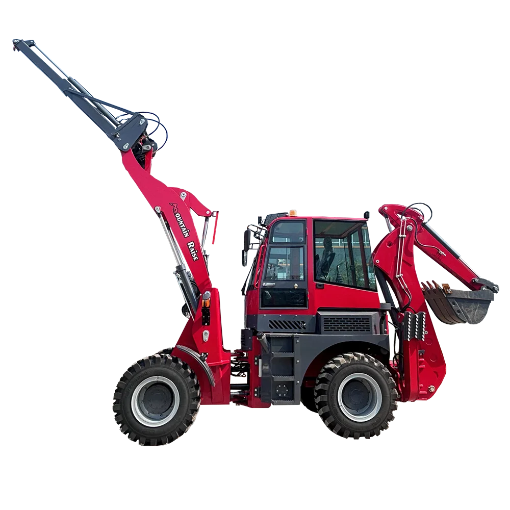 Mountain Raise MR30-25 4WD 2ton Wheel Backhoe Loader Towable Articulated Machine Mini Digger Excavator earthmoving machine