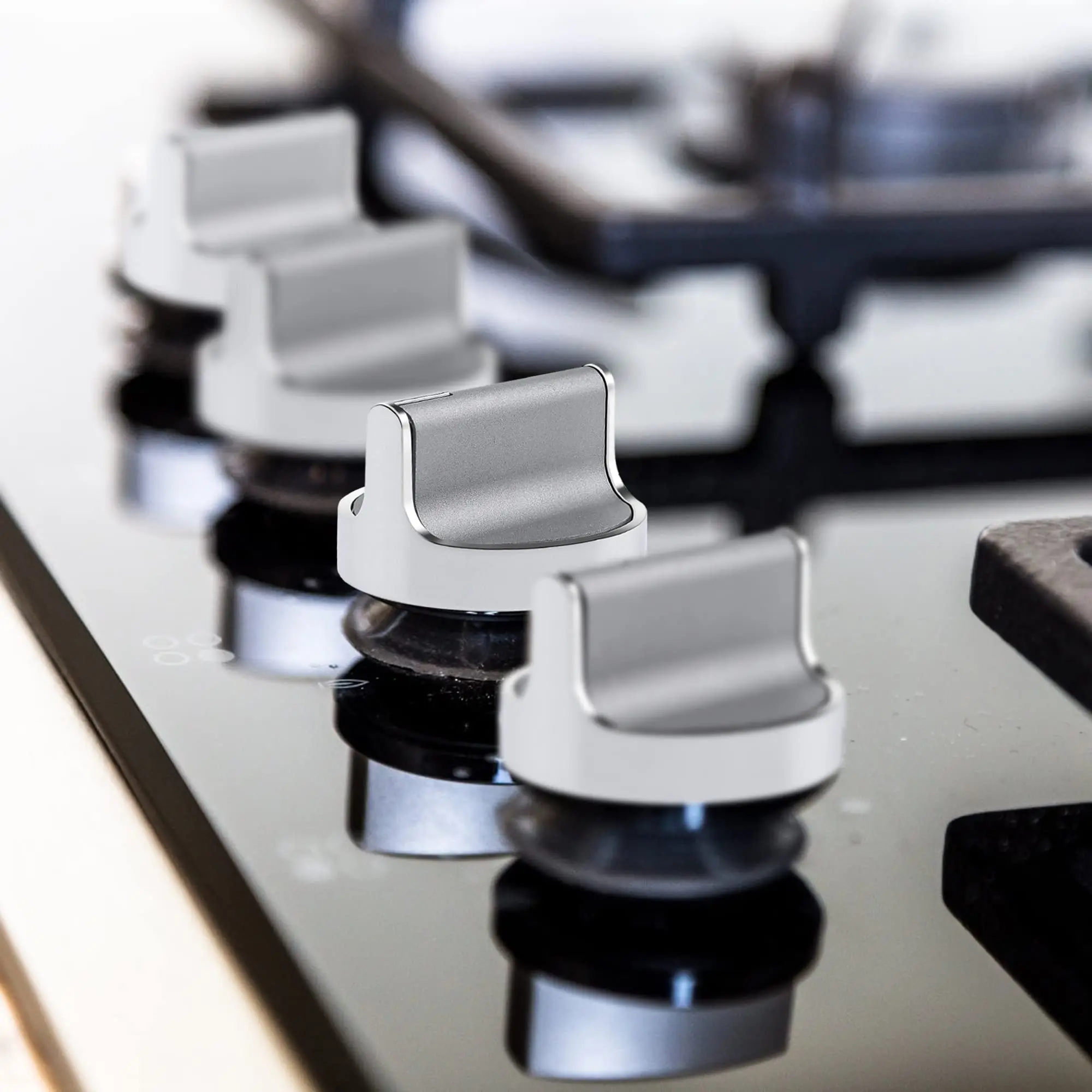 W10594481 Gas Range Stove Knobs for WCG97US6DS00 WCG97US0DS00 - W10594481 Stainless Steel Cooker Stove Control Knobs  AP6023301