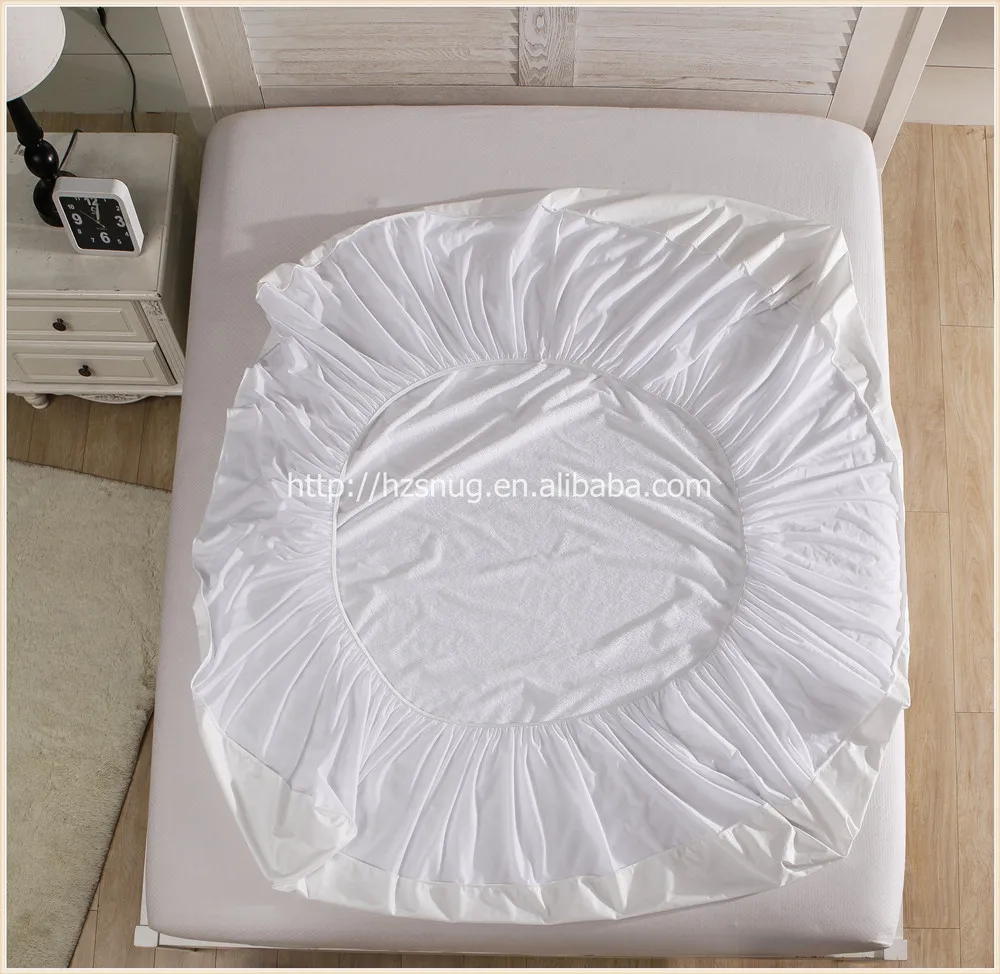 Hot Sale Wholesale Hypoallergenic Bedsheet Custom Premium Terry Cloth Waterproof Bedspread Mattress Protector Cover