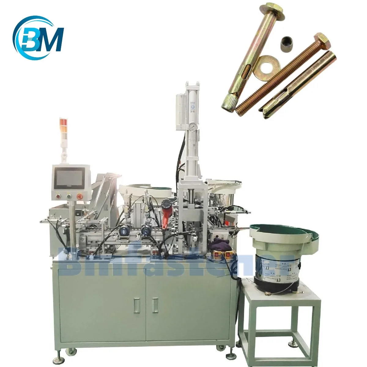 Fully automatic bolt nut washer assembly machine
