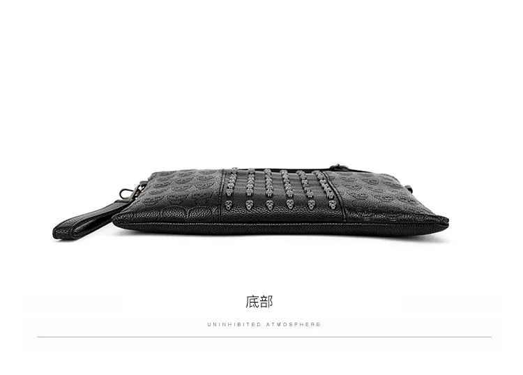 High Quality Fashion Women Cross Bag PU Leather Handbags Shoulder Bag Rivet Skull Messenger Bags