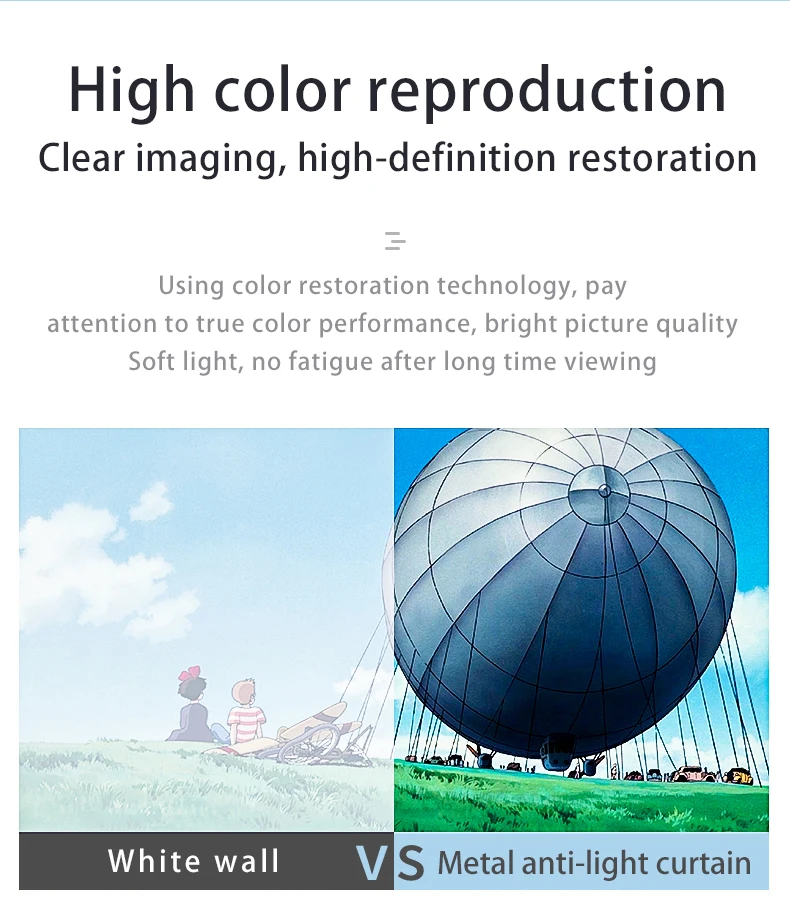 Lejiada 120 inch ALR projector screen 16:9 fast fold customized small large projection presentation equipment