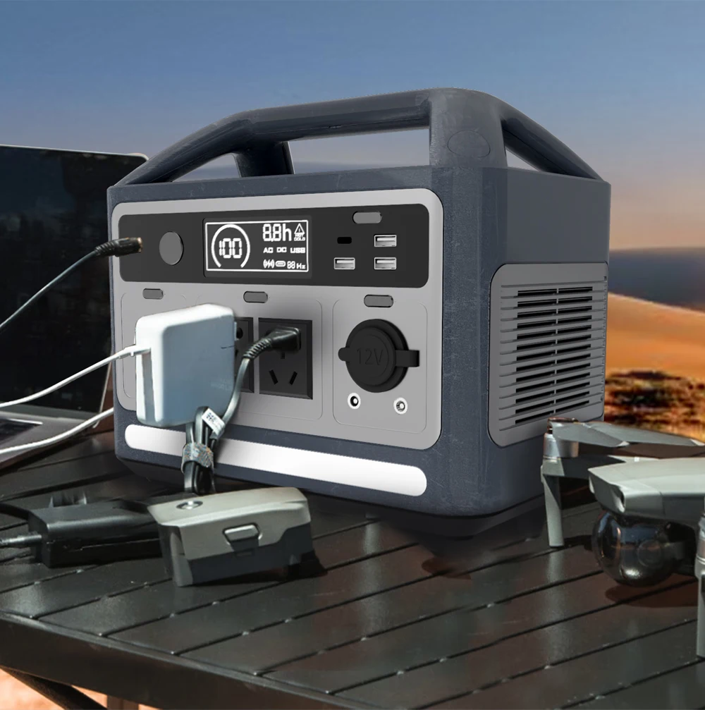 Power Station with Lifepo4 Battery 600W 700W 1200W 2200W Home Outdoor Lithium Power Bank Solar Panel Portable Power Station 600W