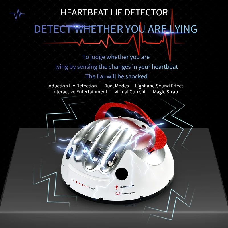 Kids educational polygraph test toy heartbeat lie detector intelligent inductive electric shocking liar
