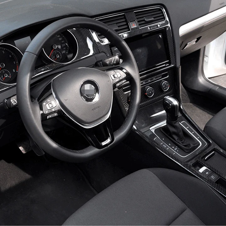 Ex factory price Customized Carbon fiber pattern ABS Automobile interior refit For Volkswagen golf7 golf7.5 in 2014-2020year