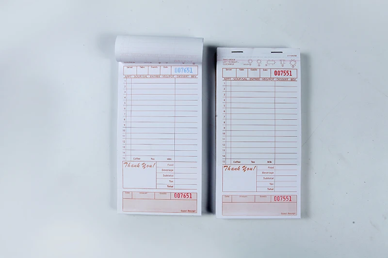 CT-T4997BK good quality restaurant duplicate carbonless waiter pads