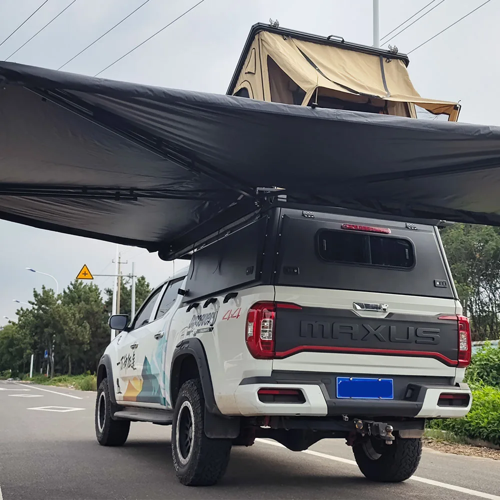 Ford Ranger Camping Modification Roof Tent Hard Aluminum Inside Entry Pop Up Rv Canopy