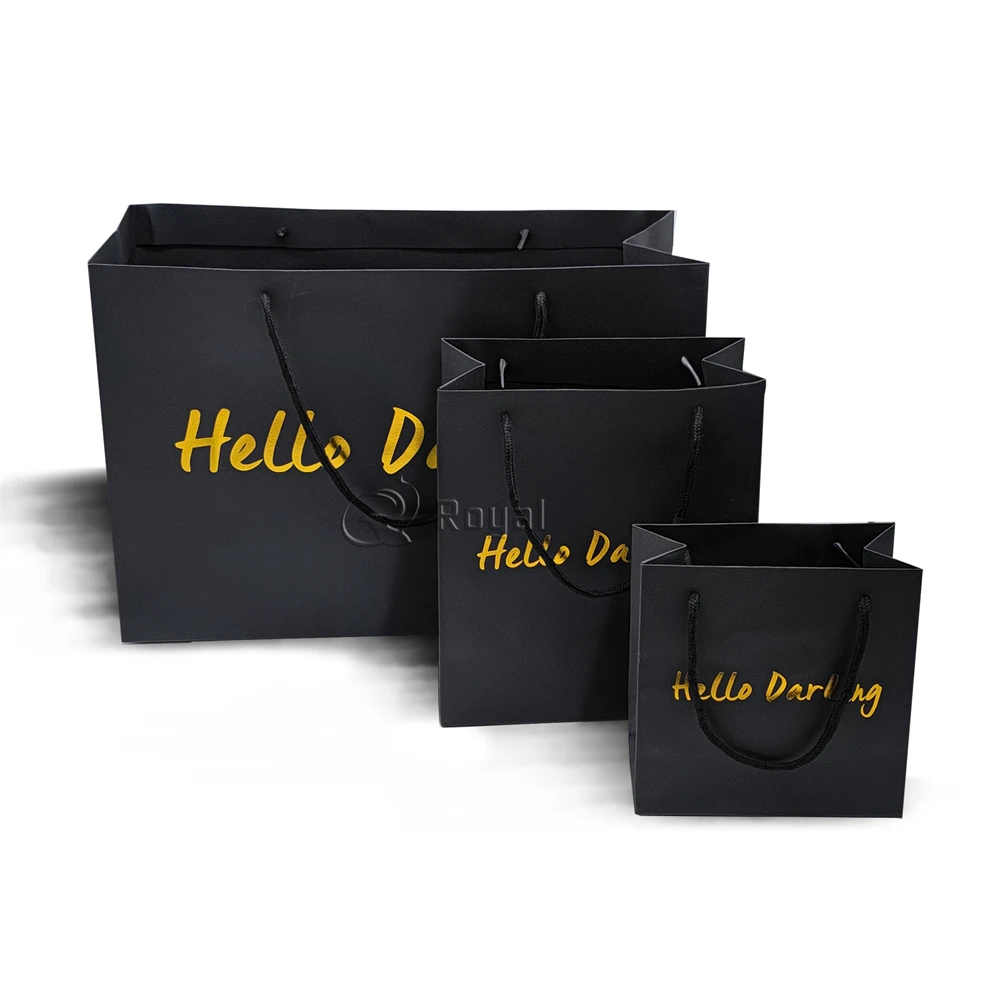 Hot sell Laser Shiny Gift Bags Holographic Iridescent Thank You Flat Handle Special Paper Bag With Your Own Logo