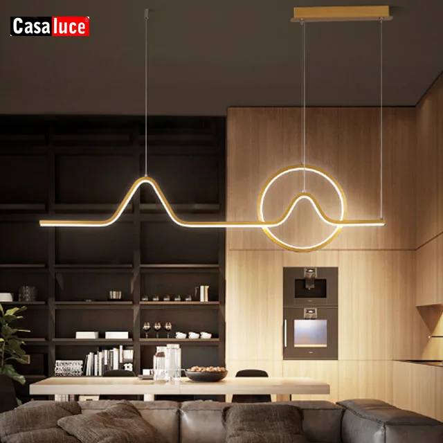 Creative new design led pendant lamp restaurant lighting high quality aluminum special ring