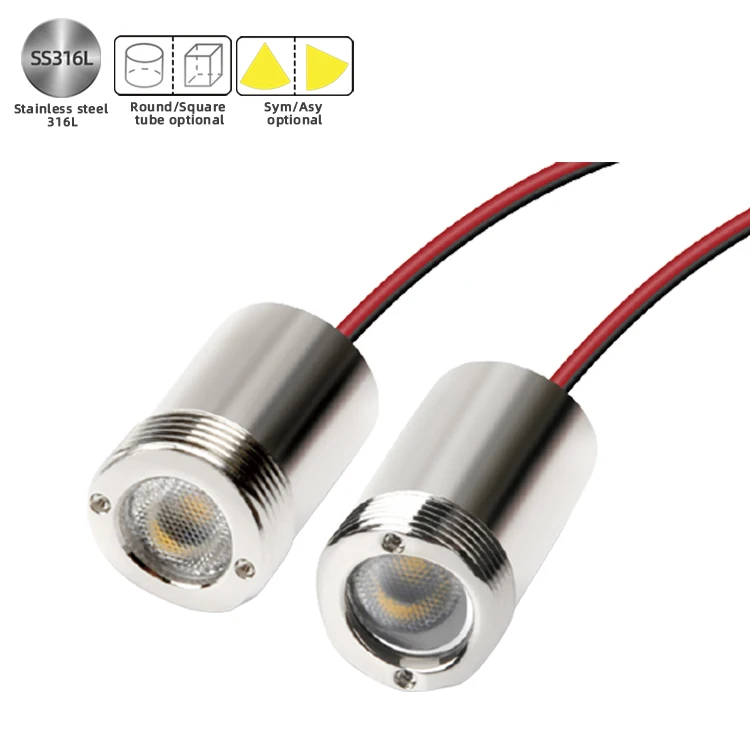 Hand Rail LED Stainless Steel 316 Balustrades Recessed Lights 2W Stair Bracket For Lighting LED Dot Handrail Light