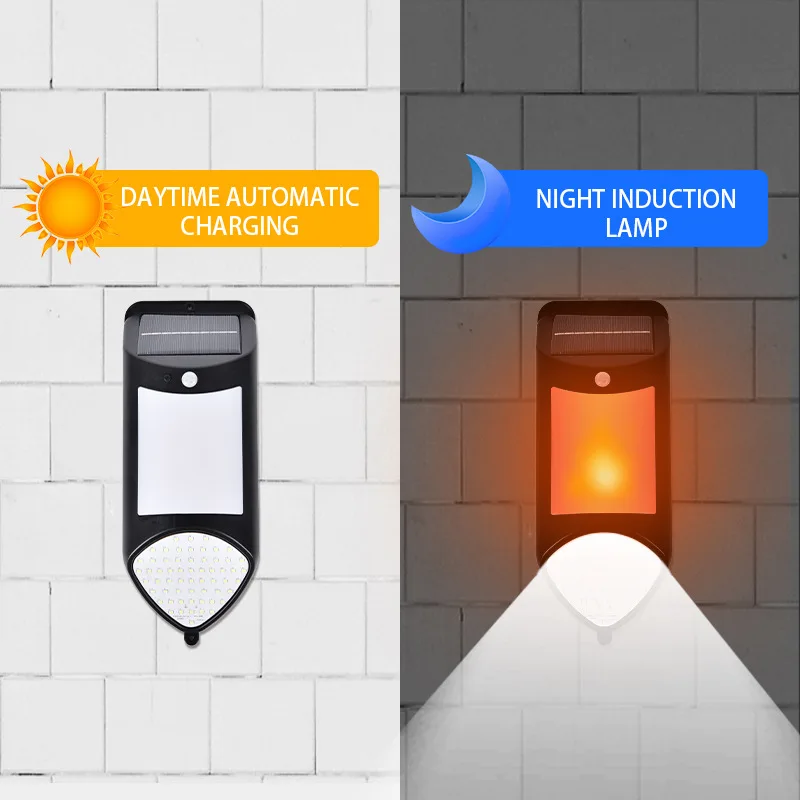 Small Solar Outdoor 128 Led Motion Sensor Smart Solor Security Light For Wall Mount
